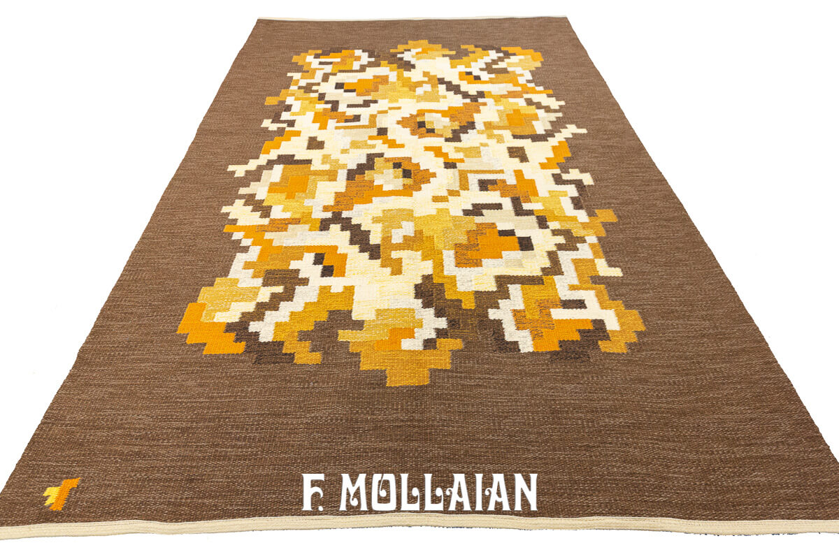 Tapis Suédois Kilim Rollakan n°:891336
